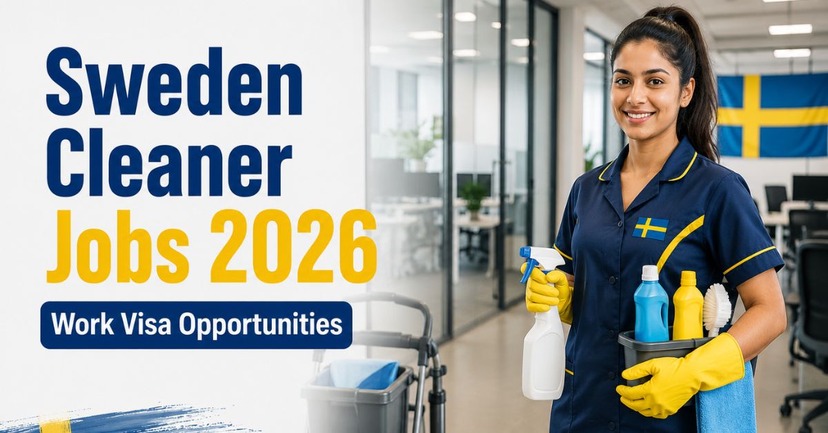 Sweden Cleaner Jobs with Work Visa 2026