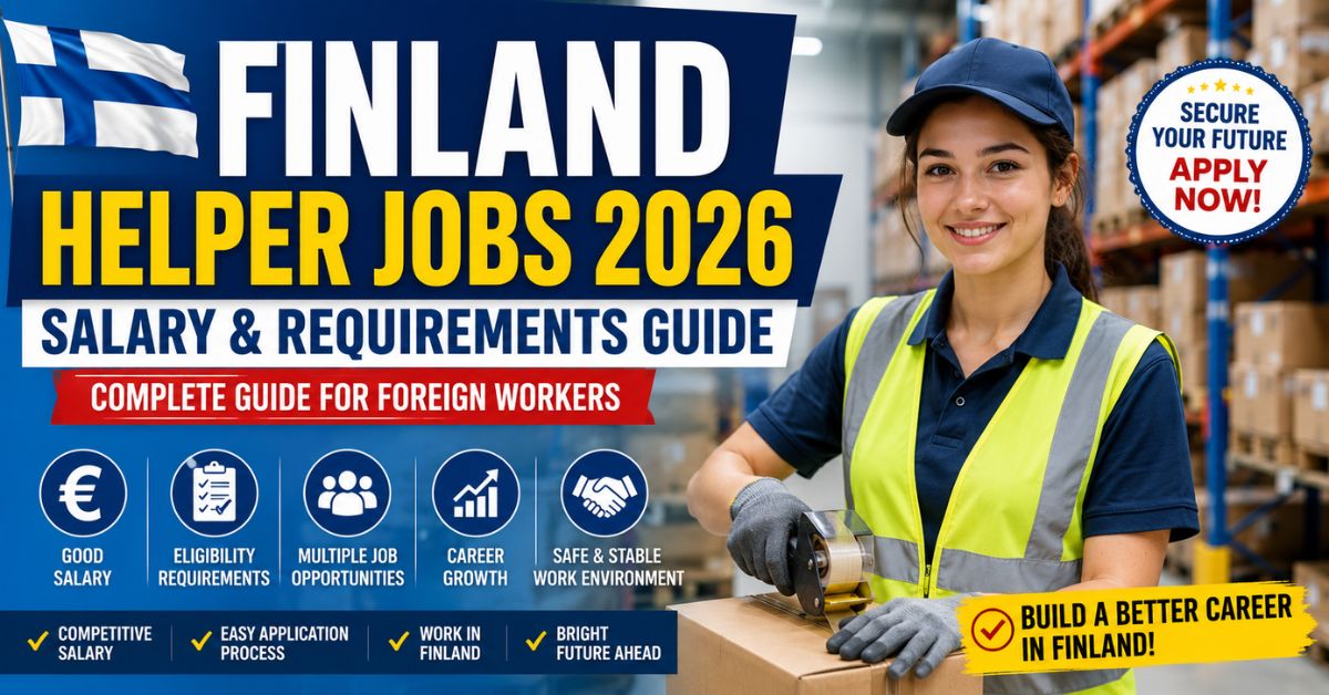 Finland Helper Jobs 2026 Salary and Requirements Guide