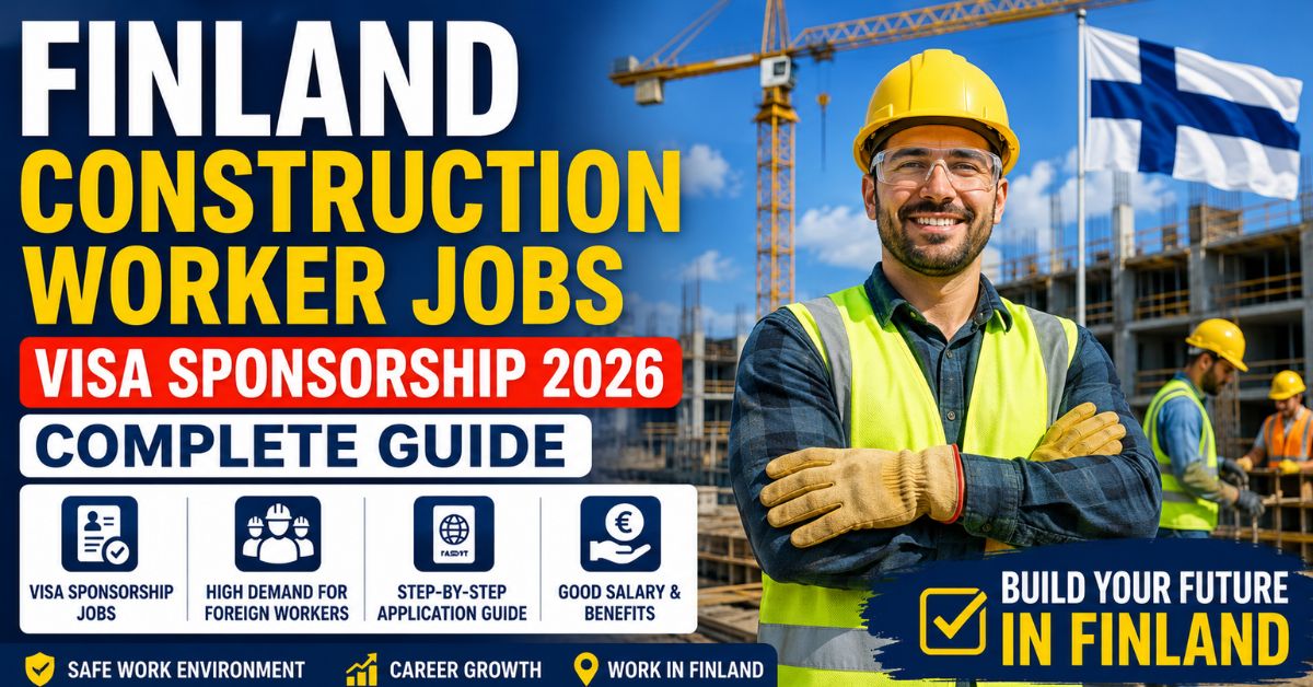 Finland Construction Worker Jobs with Visa Sponsorship 2026