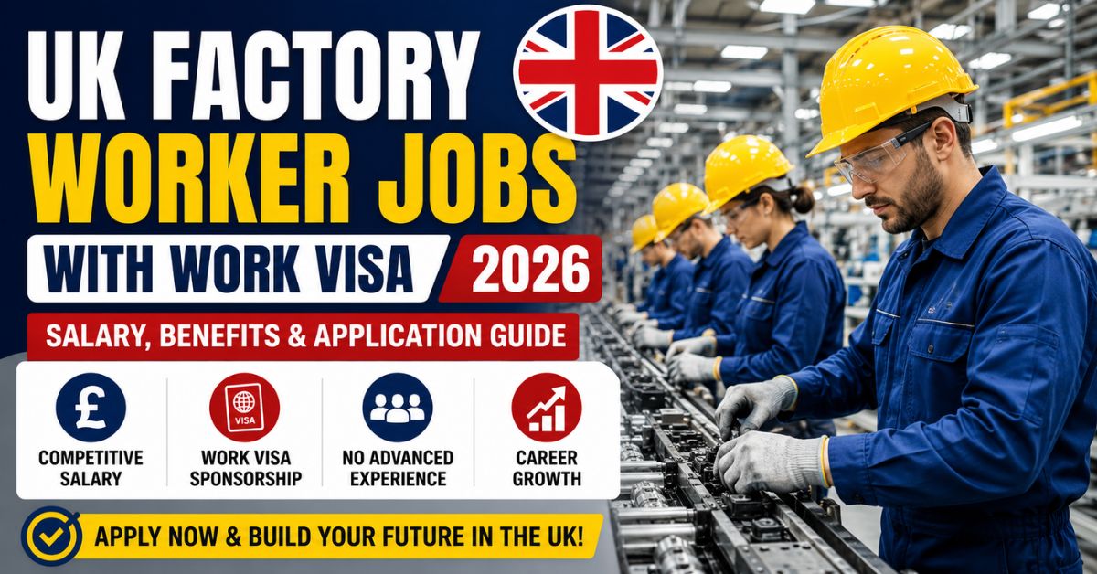 UK Factory Worker Jobs with Work Visa 2026 | Salary, Visa & Application Guide