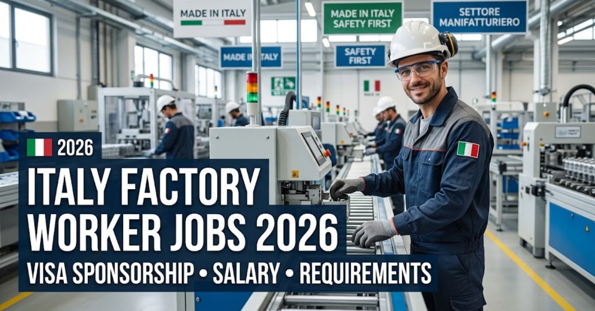 Italy Factory Worker Jobs 2026: Visa Sponsorship & Salary Guide